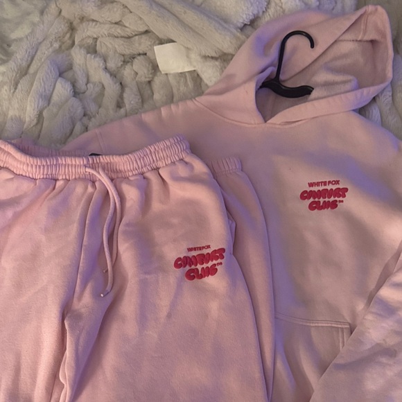 White Fox Boutique Tops - White Fox Boutique Pink Hoodie and Sweatpants Set